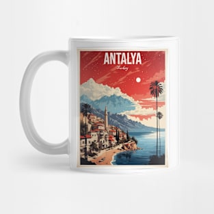 Antalya Turkey Vintage Retro Travel Tourism Mug